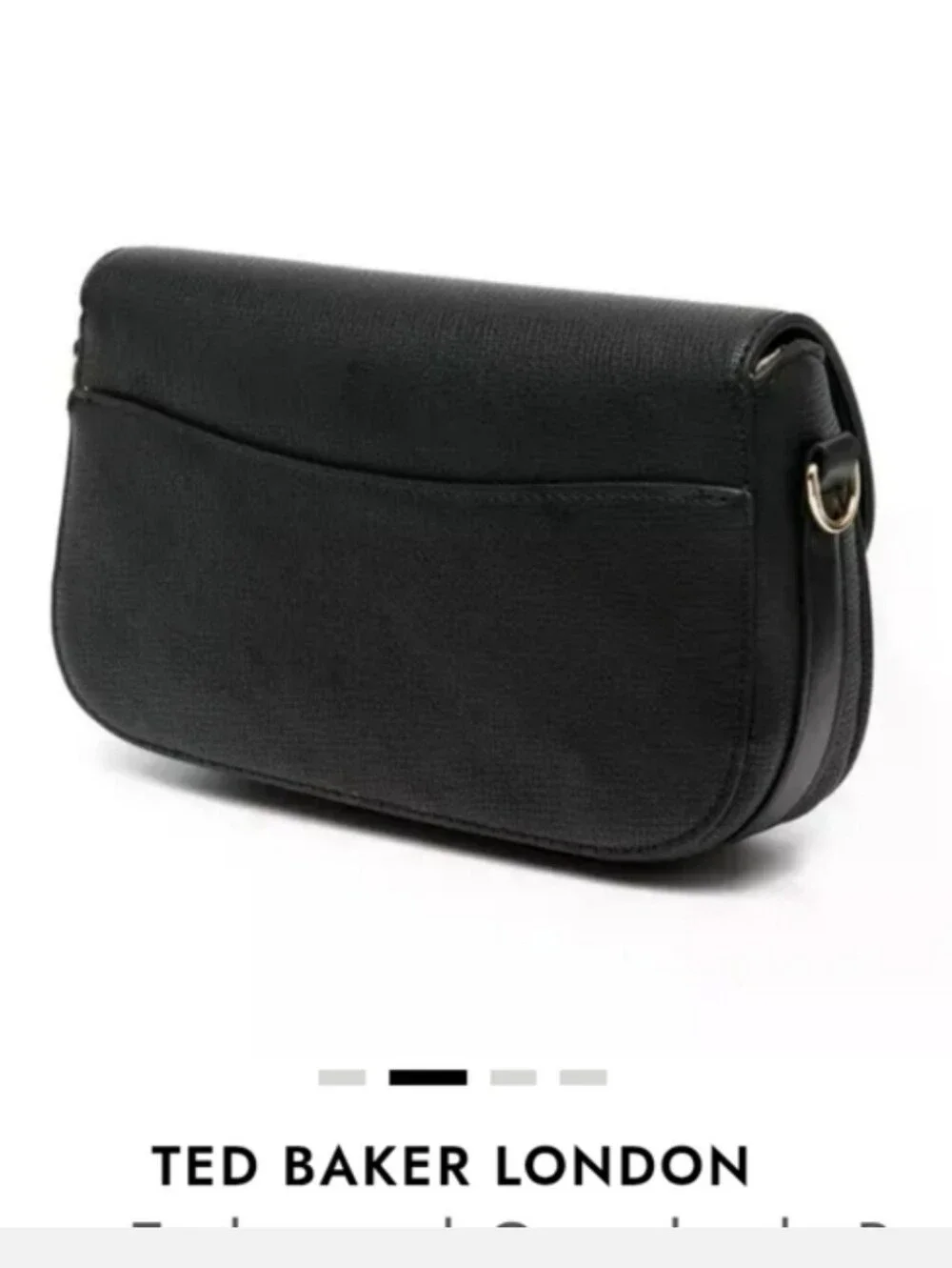 Ted Baker Embossed Logo Rory Crossbody/ Detachable Rosette Strap, Black